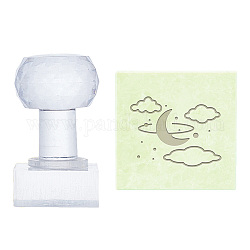 Klare Seifenstempel aus Acryl, Zubehör für Seifenformen zum Selbermachen, Rechteck, Mond, 60x37x29 mm
