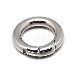 Smooth Surface 304 Stainless Steel Spring Gate Rings, O Rings, Stainless Steel Color, 20x3.5mm