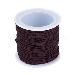 Cuerda elástica, coco marrón, 1mm, alrededor de 22.96 yarda (21 m) / rollo