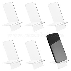Прозрачные акриловые держатели для мобильных телефонов, прямоугольные, прозрачные, готовый продукт: 5.3x7.2x10.35 см