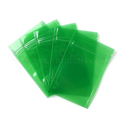 Transparente Plastiktüte mit Reißverschluss, Aufbewahrungsbeutel, selbstdichtender Beutel, Top-Dichtung, Rechteck, grün, 12x8x0.15 cm, einseitige Dicke: 3.1 mil (0.08 mm)