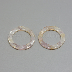 Подвески из ацетата целлюлозы (смолы), кольцо, сирень, 29.5x29.5x2.5 мм, отверстие : 1.5 мм