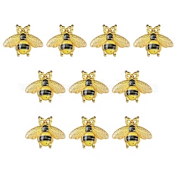 Прозрачные акриловые подвески, с гальваническим дном, Пчелы, желтые, 26.5x32.5x4 мм, отверстие : 1 мм