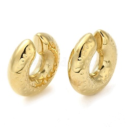 Ion Plating(IP) 304 Stainless Steel Cuff Earrings, Non Piercing Earrings, Round, Real 14K Gold Plated, 29.5x30x10mm