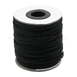 Нейлоновая нить, ювелирные изделия шнур нейлона для пользовательских ювелирных изделий делает тканые, чёрные, 2 мм, около 50 ярдов / рулон (150 фута / рулон)