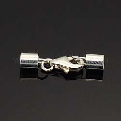 Rhodiniert, 925 Karabinerverschluss aus Sterlingsilber, Platin beschichtet, 19.2x2 mm, Bohrung: 1.5 mm