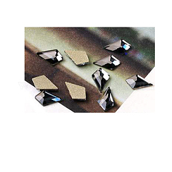ガラスラインストーンカボション  ネイルアートの装飾の付属品  凧  ブラックダイヤモンド  9x6mm