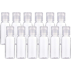 30 ml transparente, nachfüllbare PET-Flaschen aus Kunststoff mit Scheibenverschluss, runde Schulter, Transparent, 9.1 cm, Kapazität: 30 ml