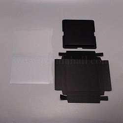 Cajas de cartón, para el almacenamiento de pasteles, negro, 17x17x20 cm