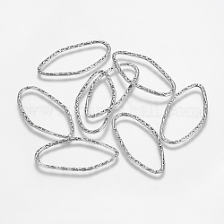 Alloy Linking Rings, Lead Free and Cadmium Free, Oval, Antique Silver, 42.5mm long, 21mm wide, 1.5mm thick