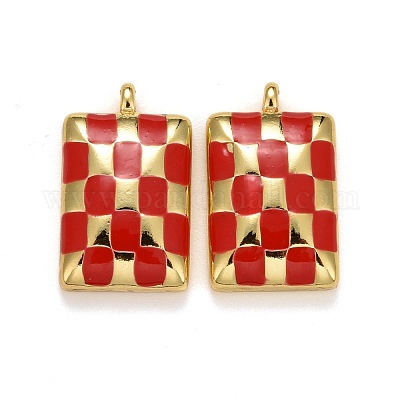 Подвески из латуни с эмалью в стойку KK-F832-03-G-1