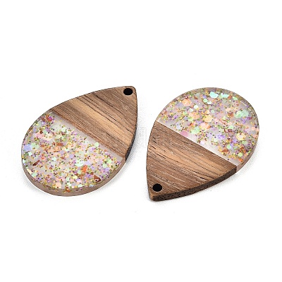 Подвески из эпоксидной смолы и орехового дерева RESI-T057-11B-1