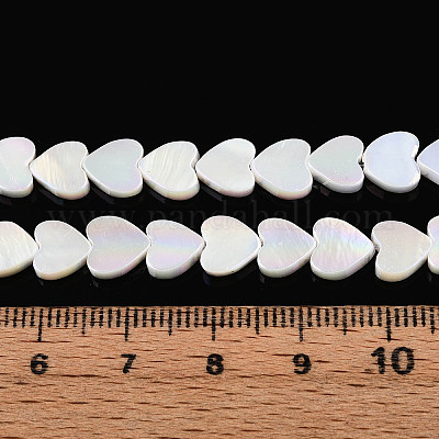 Нити бусин из натуральных пресноводных раковин с гальваническим покрытием SSHEL-T017-30-1