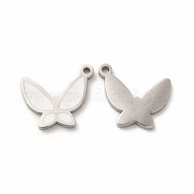 Pendentifs en acier inoxydable 304 émaillés&nbsp;STAS-F291-02P-01-1