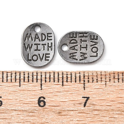 Тибетский сплав Стиль Овальный подвески TIBEP-Q035-08B-NR-1