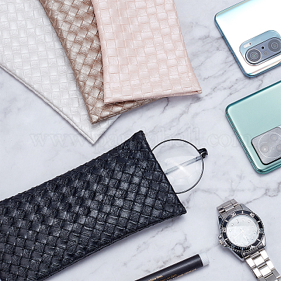 8шт 4-цветный футляр для очков из искусственной кожи AJEW-OC0002-87-1