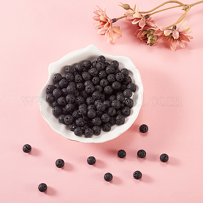 200 шт. Натуральные бусины из лавы G-CJ0001-51-1