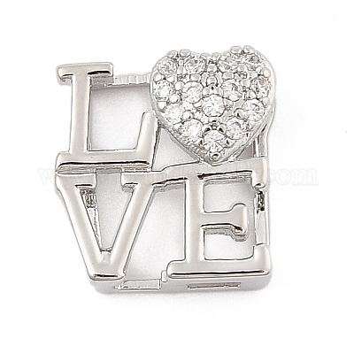 Латунные микро проложить кубического циркония слайд подвески ZIRC-I068-21P-01-1