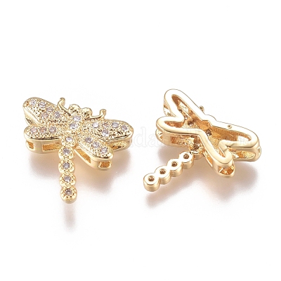 Латунные микро проложить кубического циркония многожильных соединения ZIRC-G168-61G-1