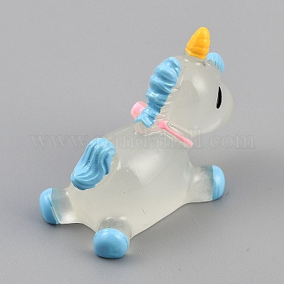 Светящиеся смоляные украшения в виде единорогов RESI-CJC0012-32A-1
