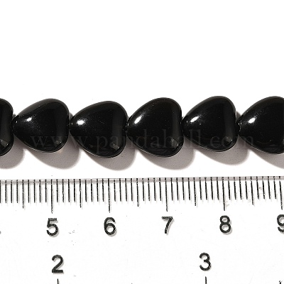 Натуральный черный обсидиан бисер пряди G-R190-10mm-66-1