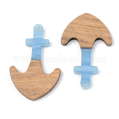 Подвески из непрозрачной смолы и ореха X-RESI-S389-061A-C01-1