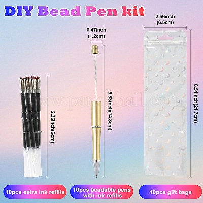 10шт шариковая ручка из АБС-пластика и железа AJEW-FS0001-41B-1