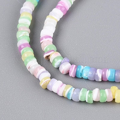 Нити бусин из натуральных трохоидных/трохус ракушек SSHEL-N040-21A-1