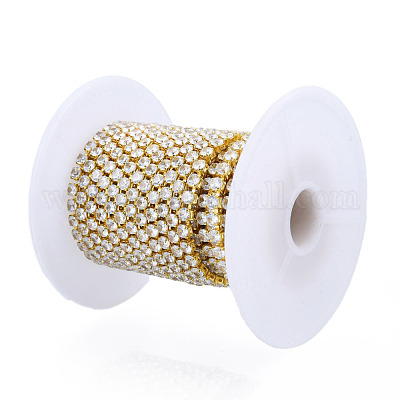 Плоские круглые цепочки из кубического циркония из страз CHC-N020-09-1