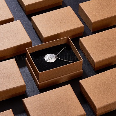 Коробки для ювелирных изделий из крафт-бумаги CBOX-R036-11A-1