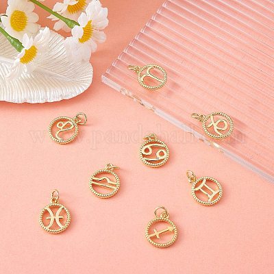 12 шт. Латунные подвески KK-SZ0006-11-1