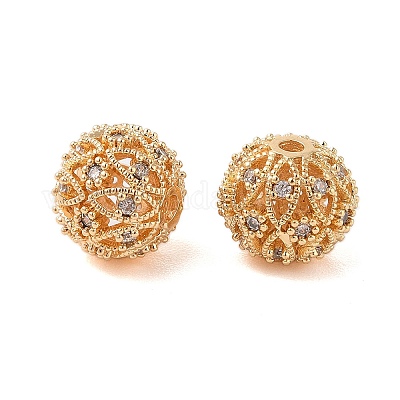 Латунные микропаве из прозрачного кубического циркония KK-B100-018G-1