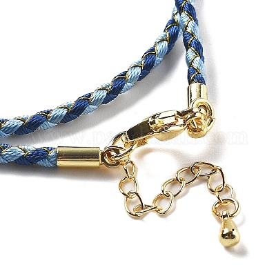 Изготовление плетеных ожерелий из полиэфирного шнура MAK-L043-03G-17-1