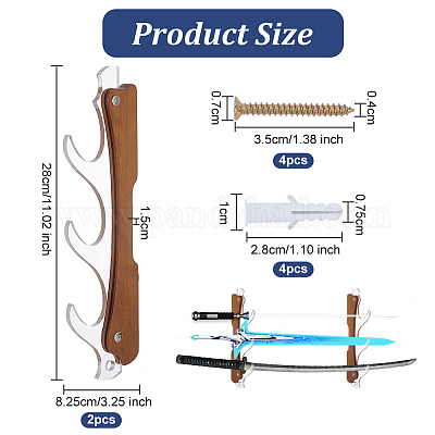 3-ярусные акриловые подставки для меча и катаны ODIS-WH0017-109A-1