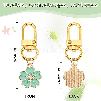 Подвесные украшения из сплава эмали HJEW-AB00652-1