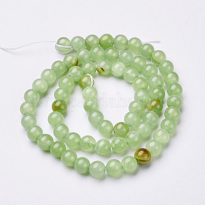 Natural 6mm Purple Jade beads for Jewelry making, hole 1mm, 67  beads/strand,15~16