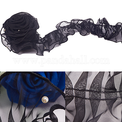 5 ярд плиссированной органзовой ленты OCOR-GF0002-33B-1