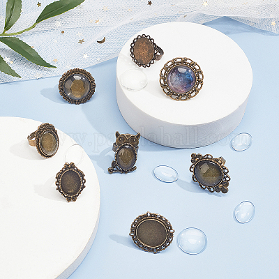 Наборы для изготовления колец на палец DIY-SC0011-21AB-1