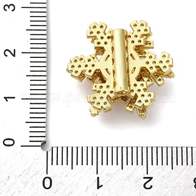 Латунные микро проложить кубического циркония бусы KK-D378-19G-01-1