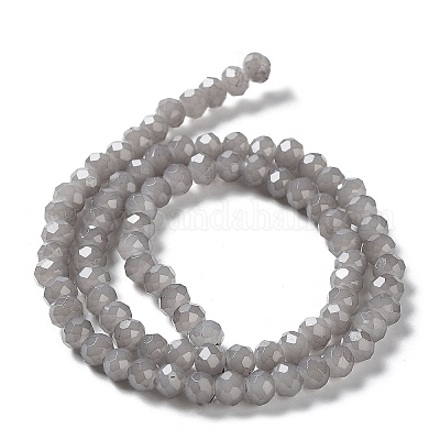 Запекание расписных стеклянных бусин с имитацией нефрита DGLA-A034-J6MM-A43-1