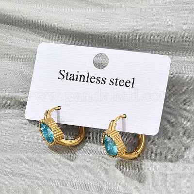 Серьги-кольца из нержавеющей стали 304 EJEW-P309-04G-1