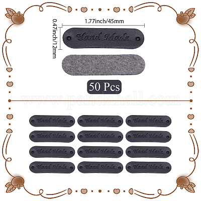 Этикетки из искусственной кожи 50 шт. DIY-CL0002-07A-1