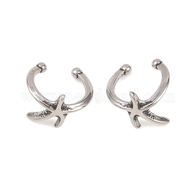 Серьги-звезды из нержавеющей стали 316&nbsp;AJEW-C044-11AS-1