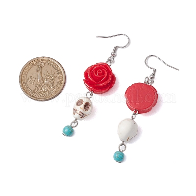 Серьги-подвески из нержавеющей стали 304 EJEW-JE05994-1