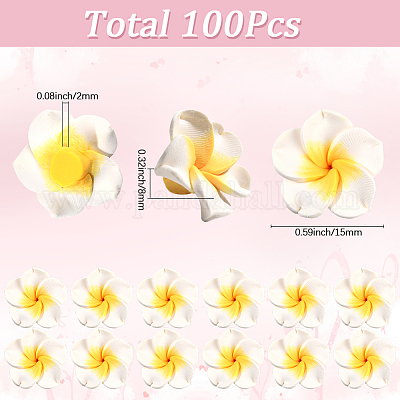 48шт бусины из полимерной глины ручной работы CLAY-SC0002-47-1