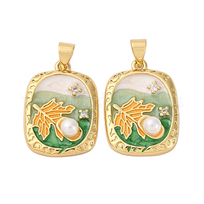 Латунные микро проложить кубического циркония подвески KK-D390-16G-02-1