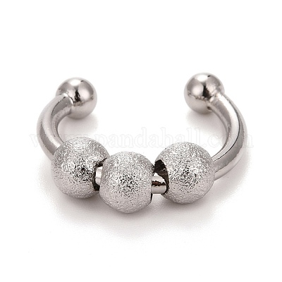 Вращающееся кольцо из латуни с бусинами RJEW-F120-03P-1