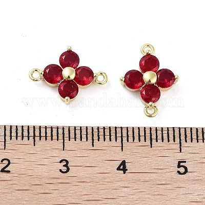 Подвески из латуни с покрытием из латуни и кубическим цирконием KK-H474-20G-04-1