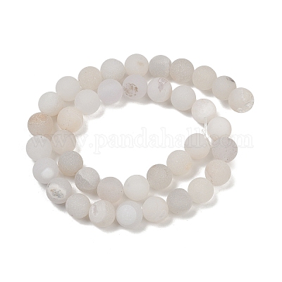 Натуральный druzy агатовые бусы пряди G-NH0024-A10-10mm-1