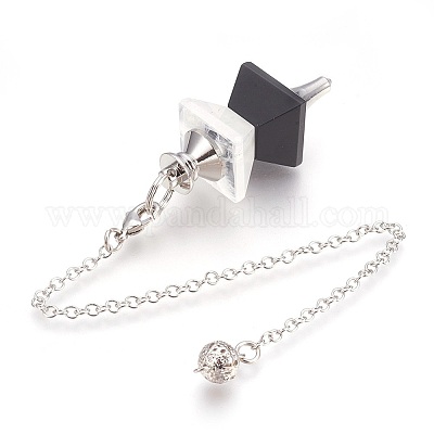 Маятники для биолокации из натурального окрашенного и нагретого черного агата KK-F756-09K-1